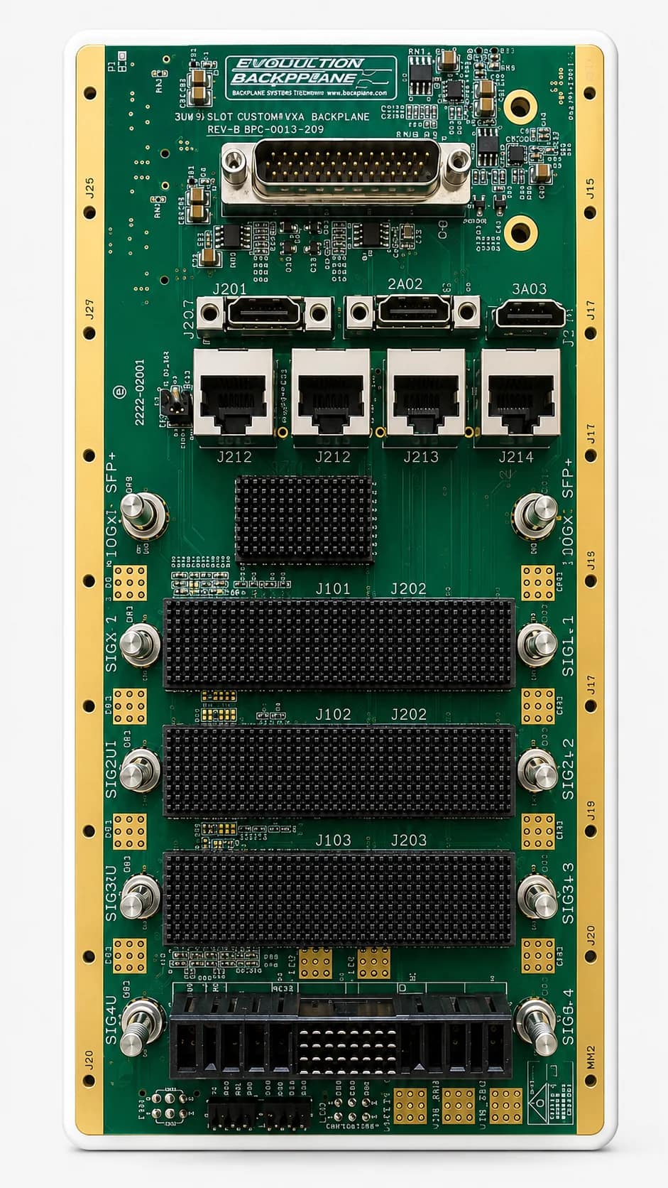 4 Slot 3U Custom VPX Backplane