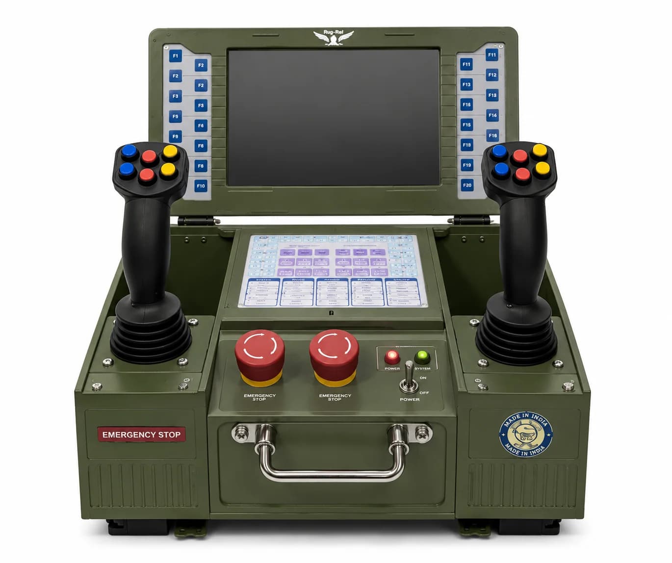 External Combat Console rugged HMI for armored combat vehicles and UGV platforms