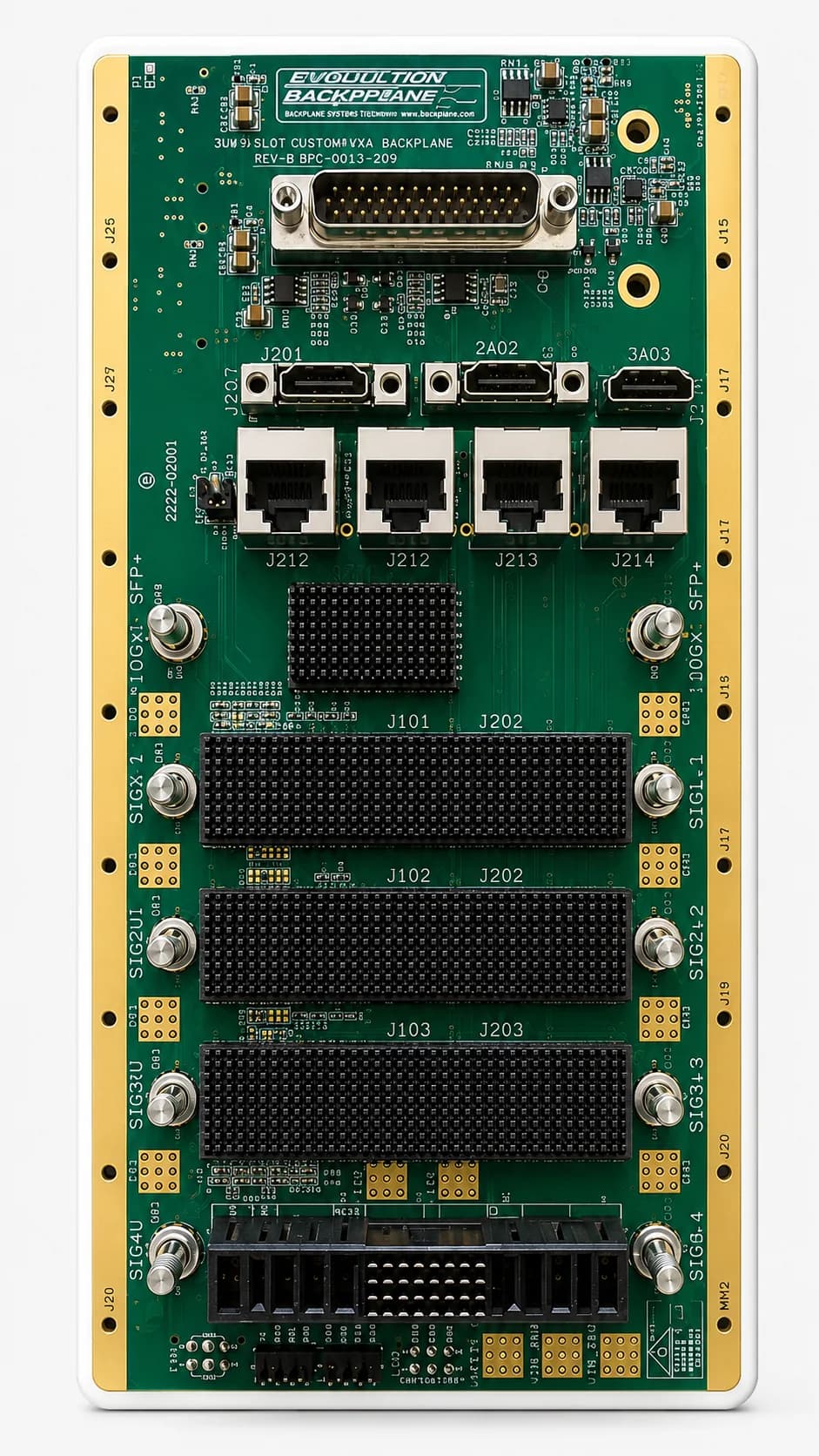 4 slot 3U custom VPX backplane