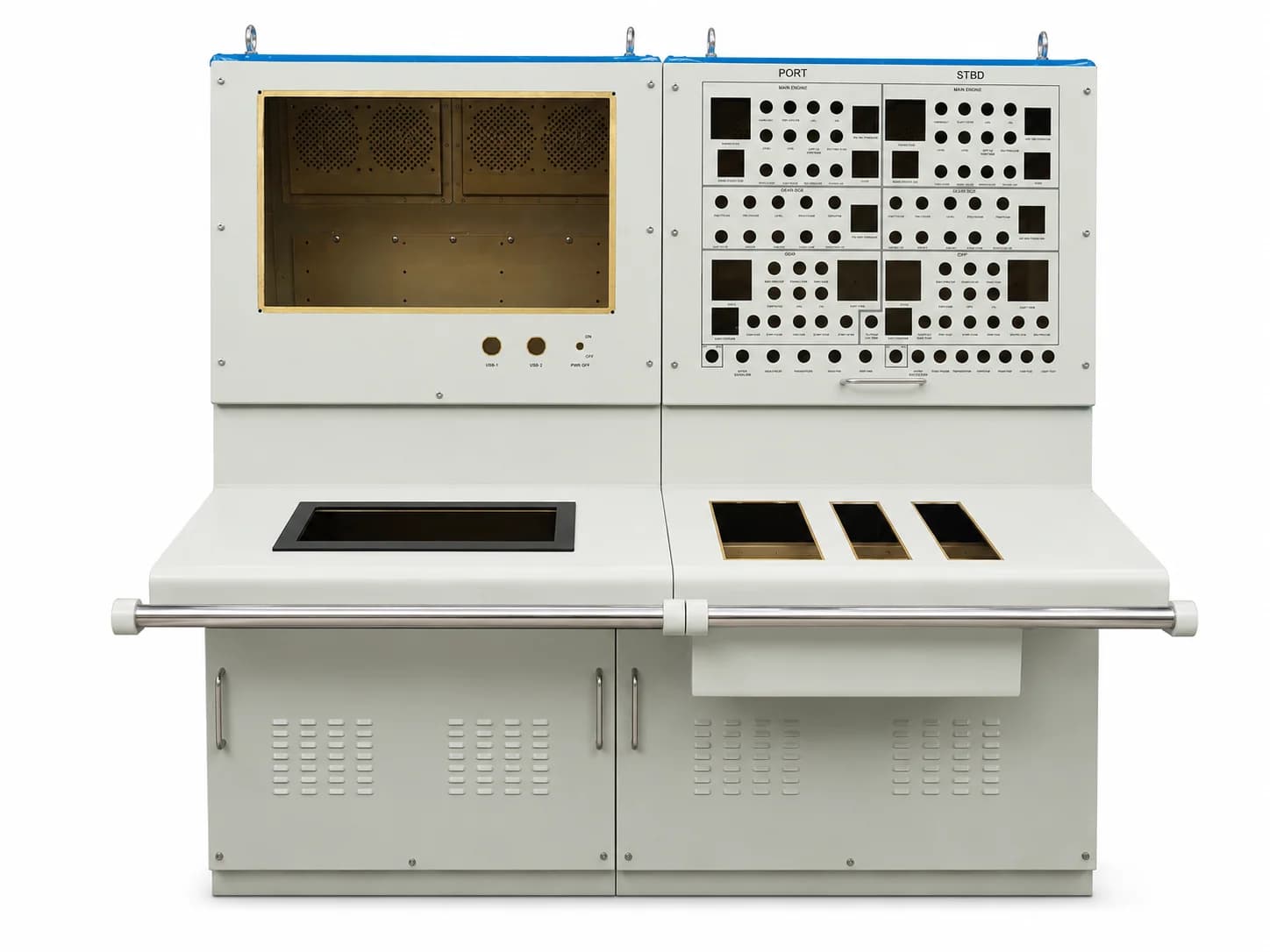 Rugged naval and defence console enclosures in one-bay and two-bay configurations 1
